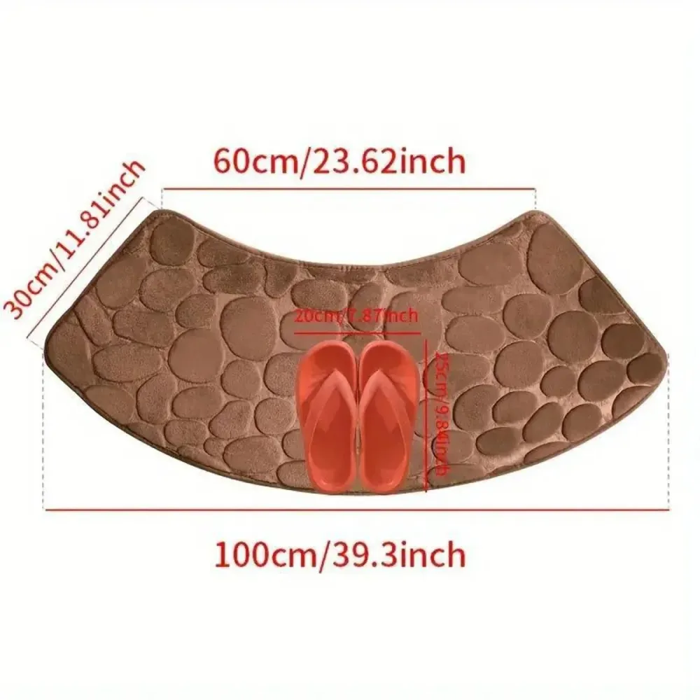 PURELY SECURA – Alfombrilla de baño curva, absorbente y antideslizante para la ducha Cozey Maison