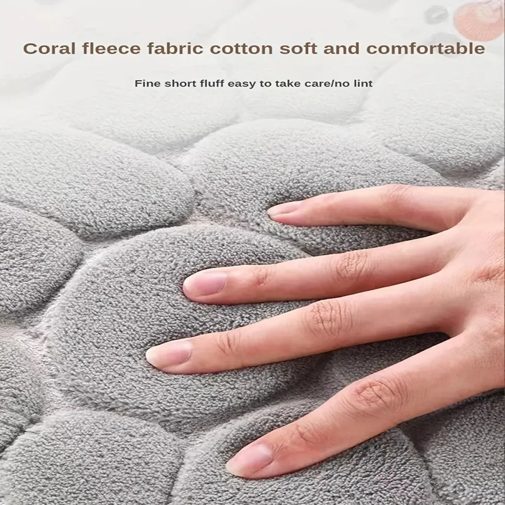 PURELY SECURA – Alfombrilla de baño curva, absorbente y antideslizante para la ducha Cozey Maison