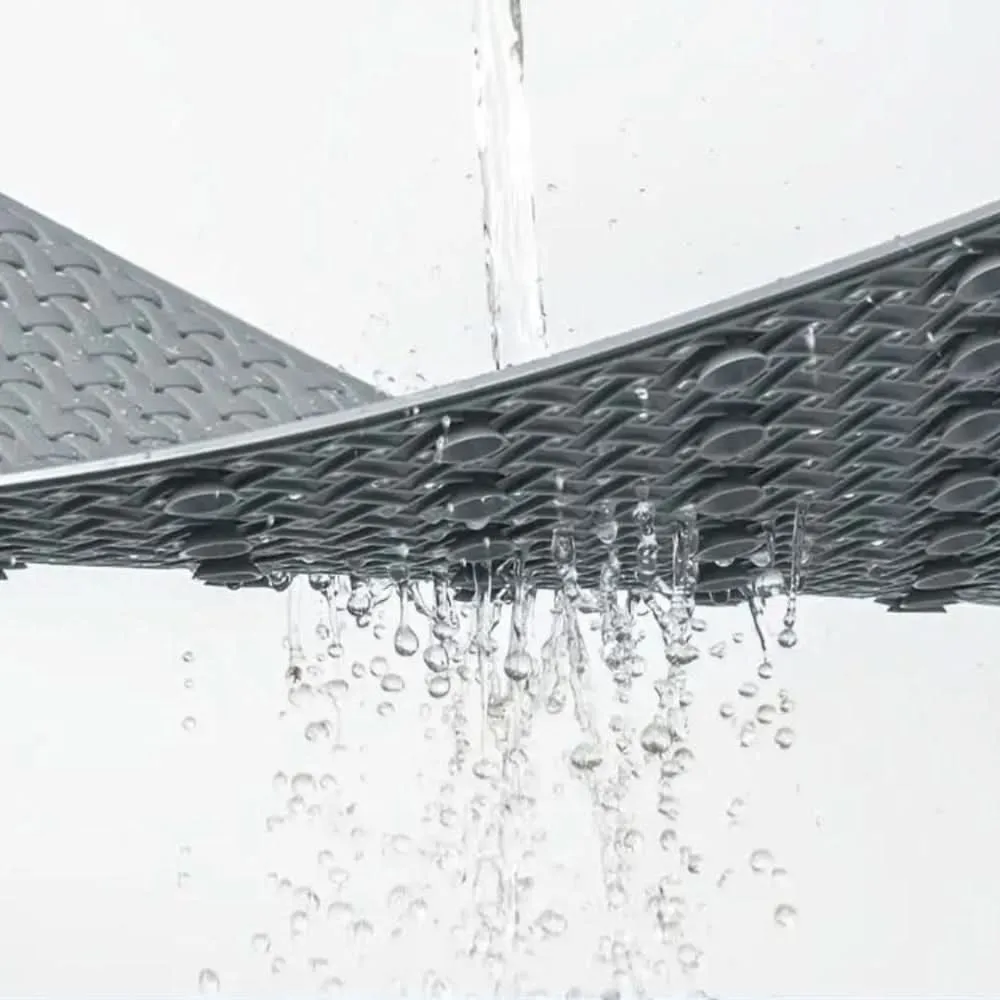 SAFESTEP - Alfombrilla antideslizante para ducha con ventosas para mayor seguridad y comodidad en bañeras y duchas Gris Co...