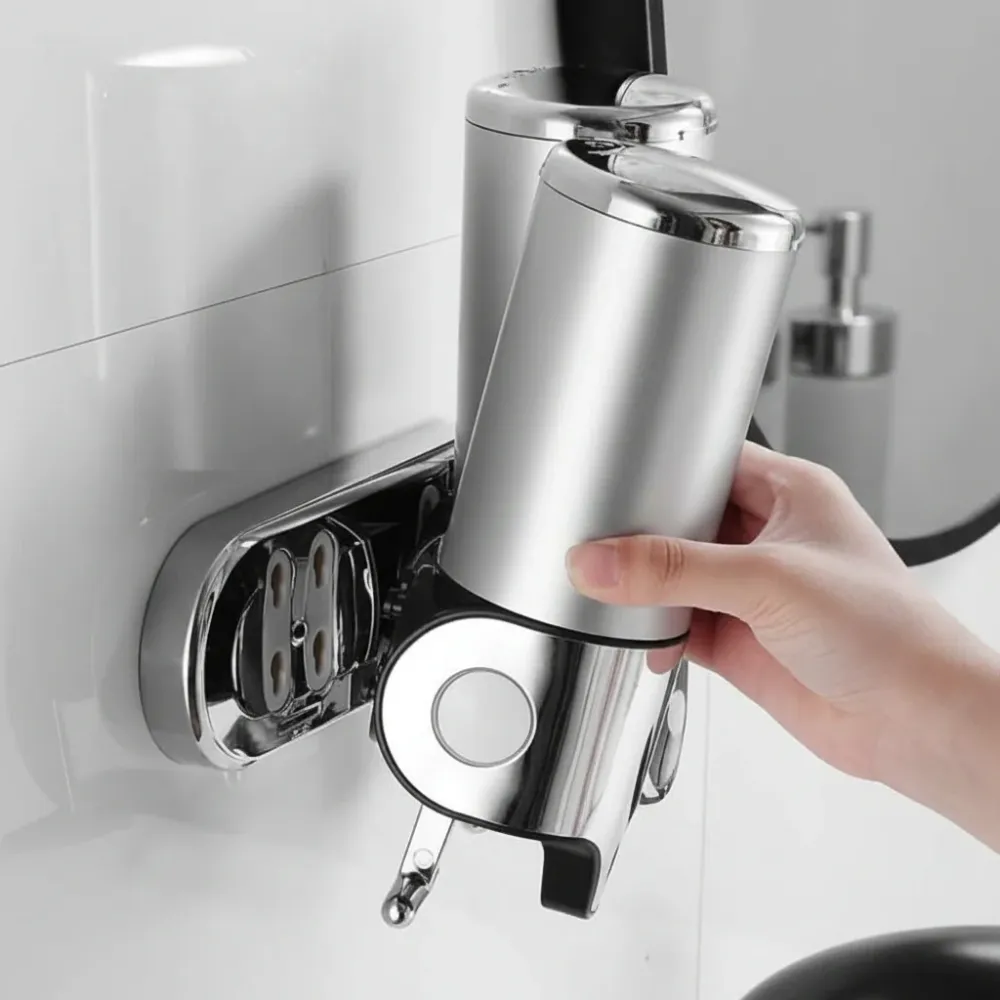 SOAPFORT – Dispensador de jabón de alta calidad para montaje en pared con elegante diseño de acero inoxidable Cozey Maison