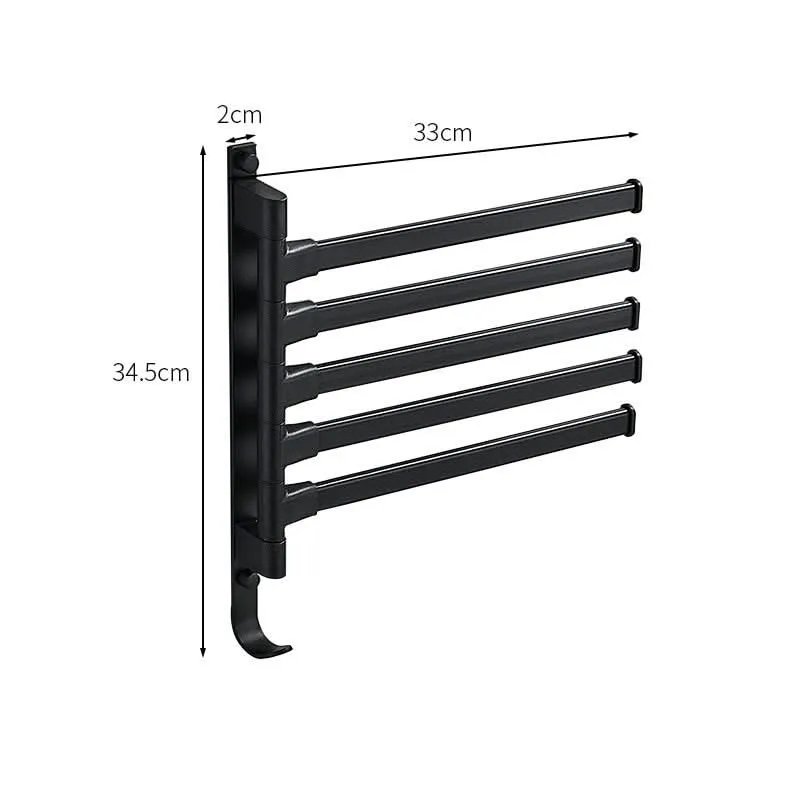 TIDYRACK – Toallero de 5 brazos con diseño moderno Cozey Maison
