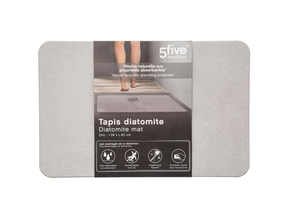 Alfombra de Diatomita 39x60cm Gris DamDamGo