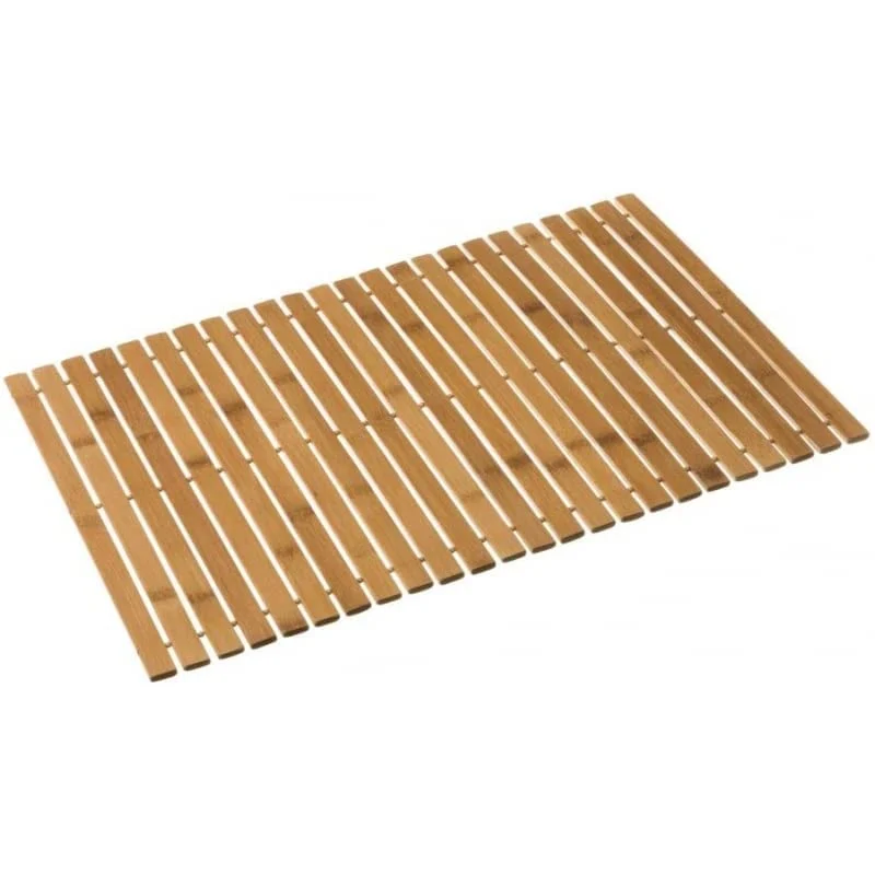 Alfombra de Ducha Antideslizante de Láminas de Bambú Natural 60x40cm damdamgo