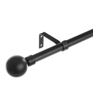 Barra Cortina Extensible Negra de Metal de 120 210 cm damdamgo