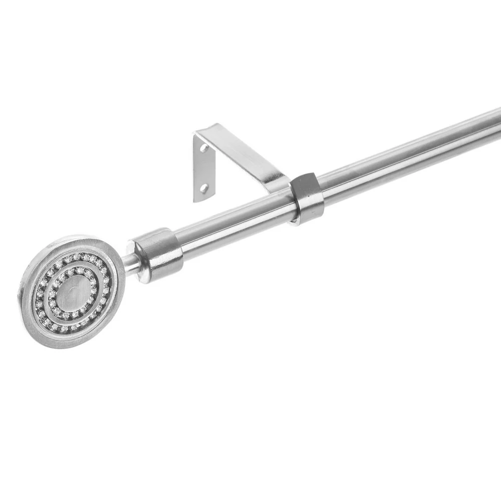 Barra Cortina Extensible Plateada de Acero de 120 210 cm - LOLAhome damdamgo