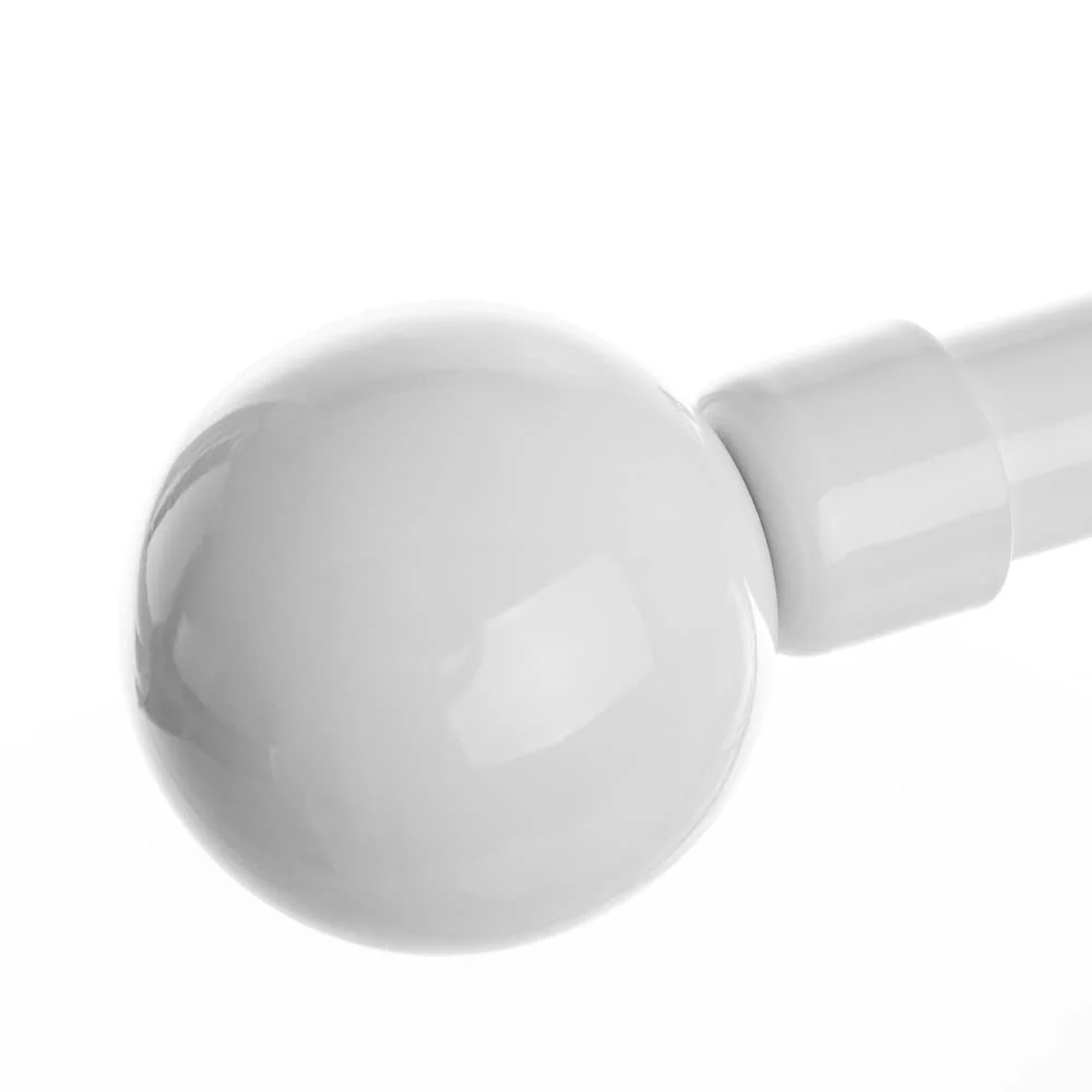 Barra de Cortina Extensible, Sencilla, Univerdal 2 escuadras y 2 terminales de Metal de Bola damdamgo