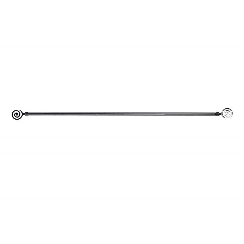 Barra de Cortina Extensibles de Metal Plateada Universal para Dormitorio o Salon de 120-210 cm Circulos damdamgo