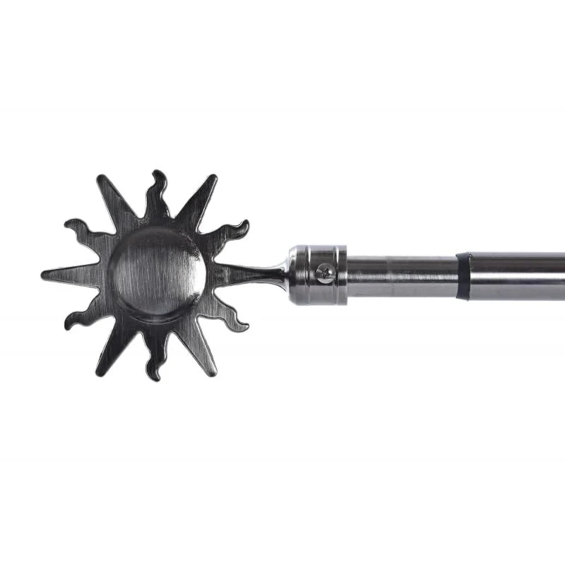Barra de Cortina Extensibles de Metal Plateada Universal para Dormitorio o Salon de 120-210 cm Circulos damdamgo