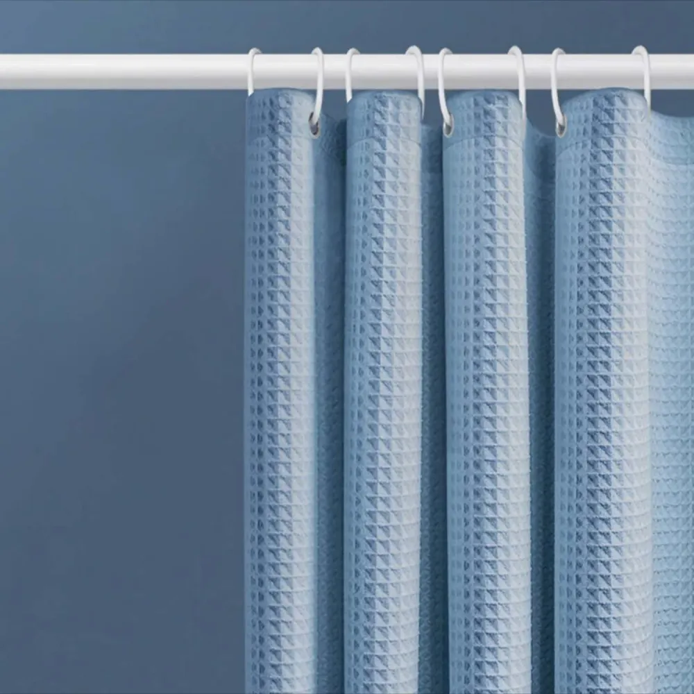 Barra de Ducha Extensible 110-200 cm, Barra Cortina Aluminio Blanca Ajustable para Baño, sin Perforación, Resistente y Mul...
