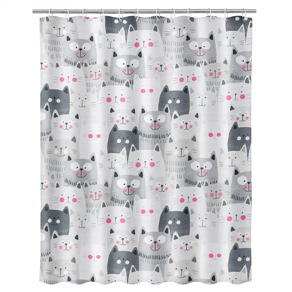 Cortina BAÑO Gatos Poliester damdamgo