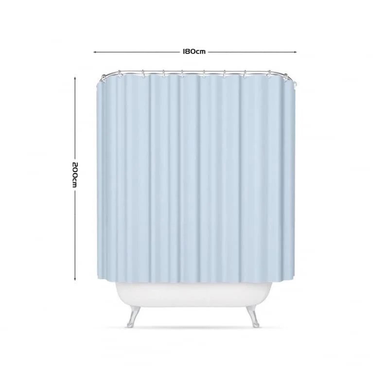 Cortina de Ducha poliéster Impermeable para Cuarto de baño 180x200 cm Azul damdamgo
