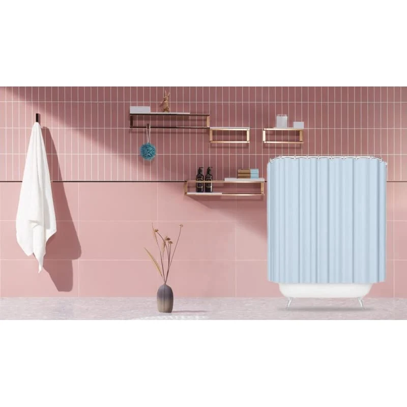 Cortina de Ducha poliéster Impermeable para Cuarto de baño 180x200 cm Azul damdamgo