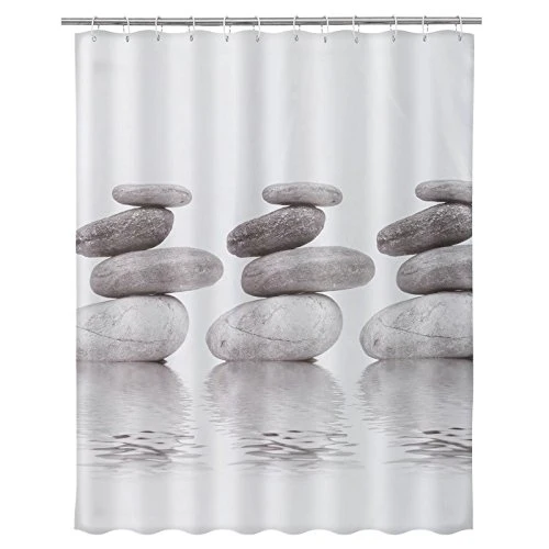 Juego de baño Stones - Cortina Baño Ducha con Anillas 180x200cm Cortina damdamgo