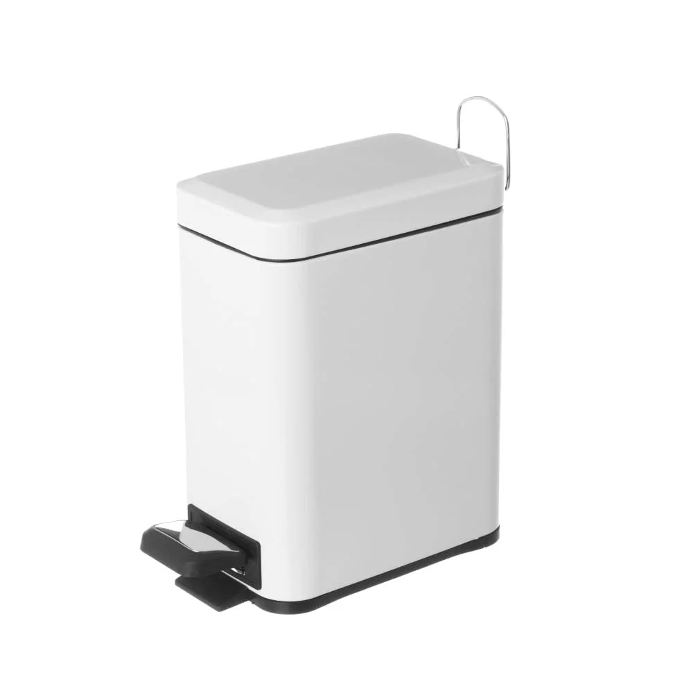 Papelera de baño de metal blanca nórdica para cuarto de baño Fantasy damdamgo