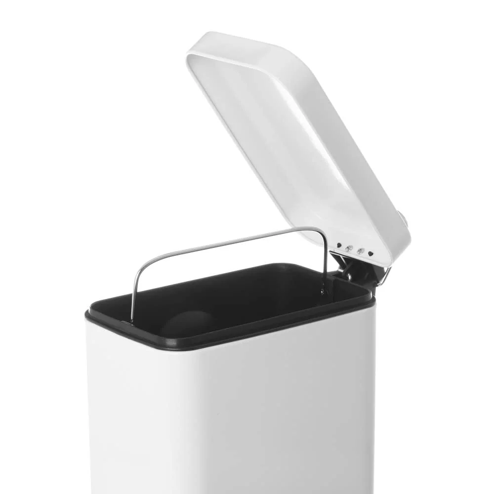 Papelera de baño de metal blanca nórdica para cuarto de baño Fantasy damdamgo