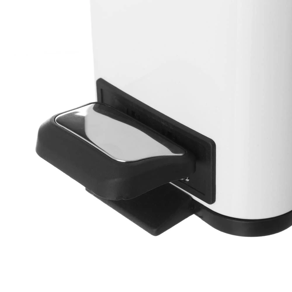 Papelera de baño de metal blanca nórdica para cuarto de baño Fantasy damdamgo
