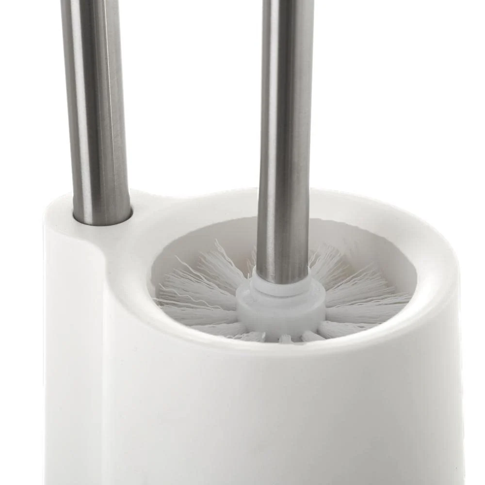 Portarrollos escobillero de Acero Inoxidable de 65x12x16 cm Blanco damdamgo