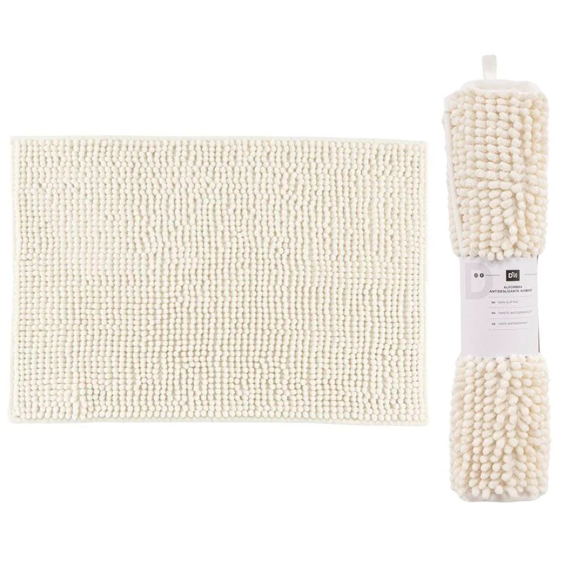 ALFOMBRA 40X60 ANTIDESLIZANTE NATURAL DCASA