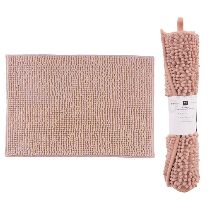 ALFOMBRA 40X60 ANTIDESLIZANTE ROSA DCASA