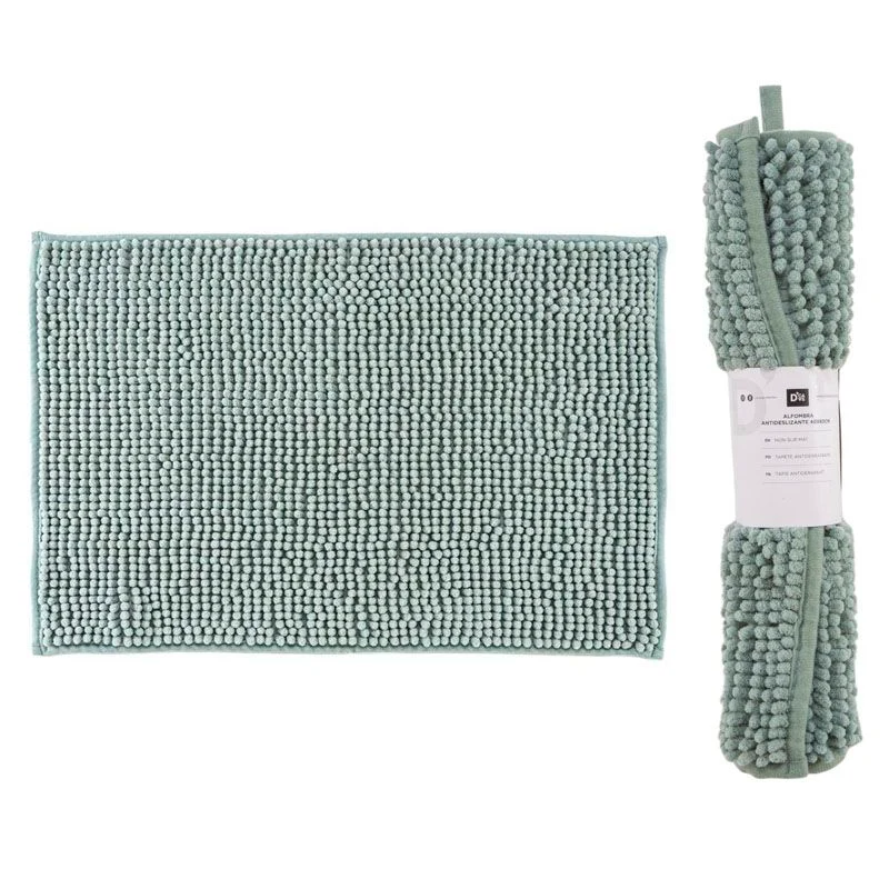 ALFOMBRA 40X60 ANTIDESLIZANTE VERDE DCASA