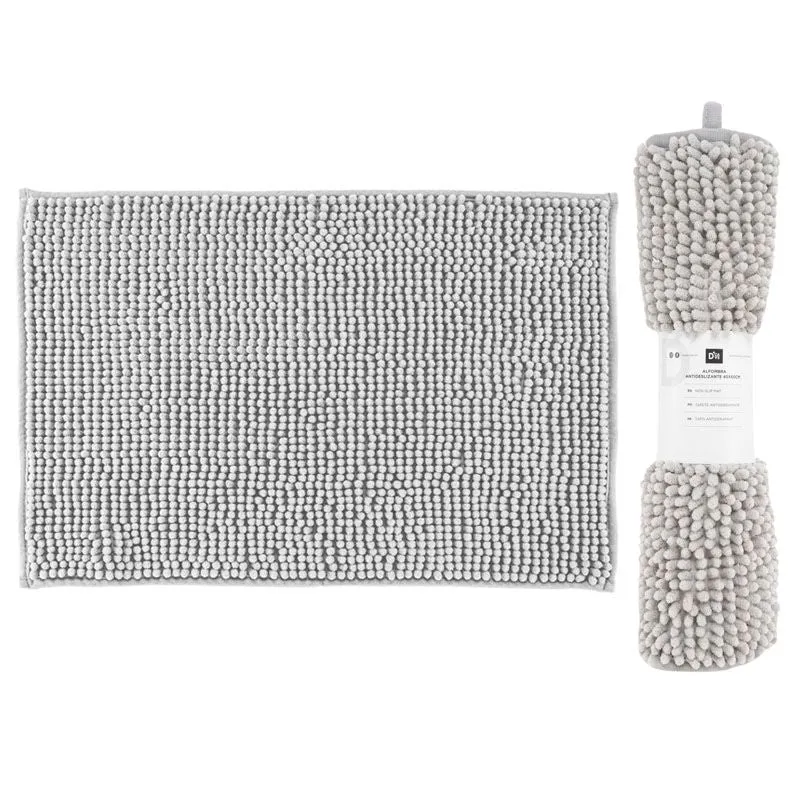 ALFOMBRA ANTIDESLIZANTE GRIS CLARO 40X60 DCASA