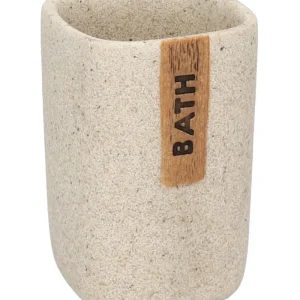 Vaso poliresina arena cuadrado bath Decomarket Uruguay