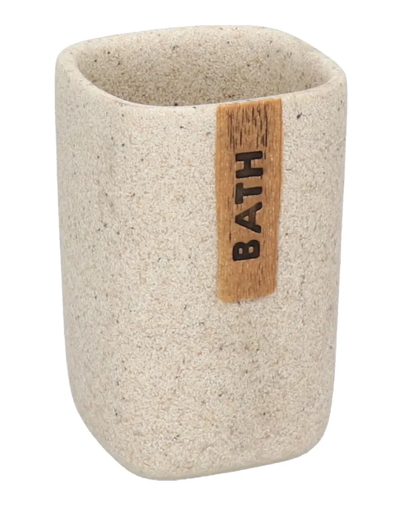 Vaso poliresina arena cuadrado bath Decomarket Uruguay