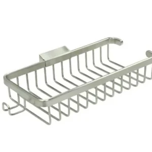 Jabonera de Rejilla Rectangular Llana con Gancho Acabado US15 - Deltana