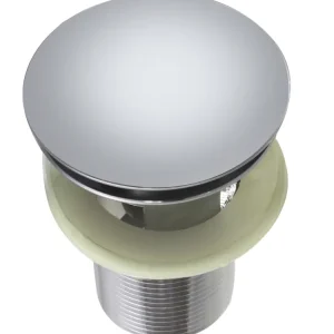 Desagüe Push con rebose cromado