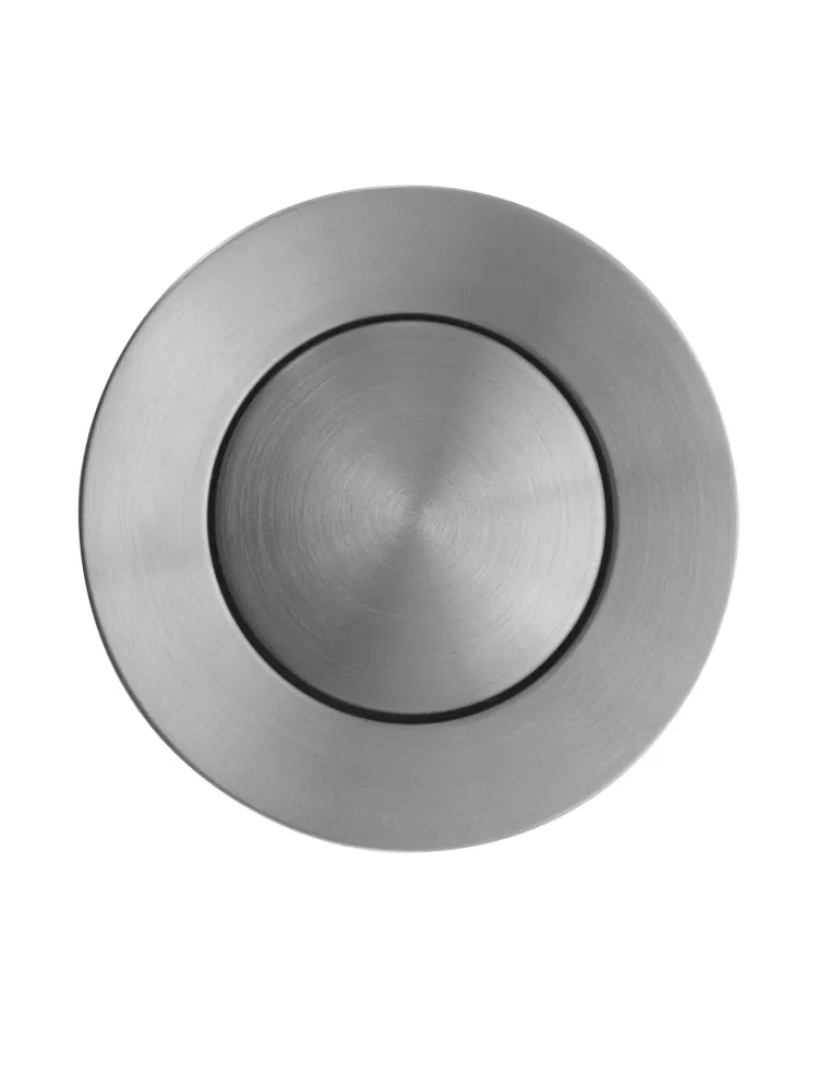 Desagüe Push pequeño en acero sin rebose