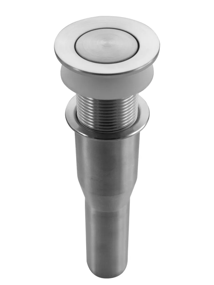 Desagüe Push pequeño en acero sin rebose