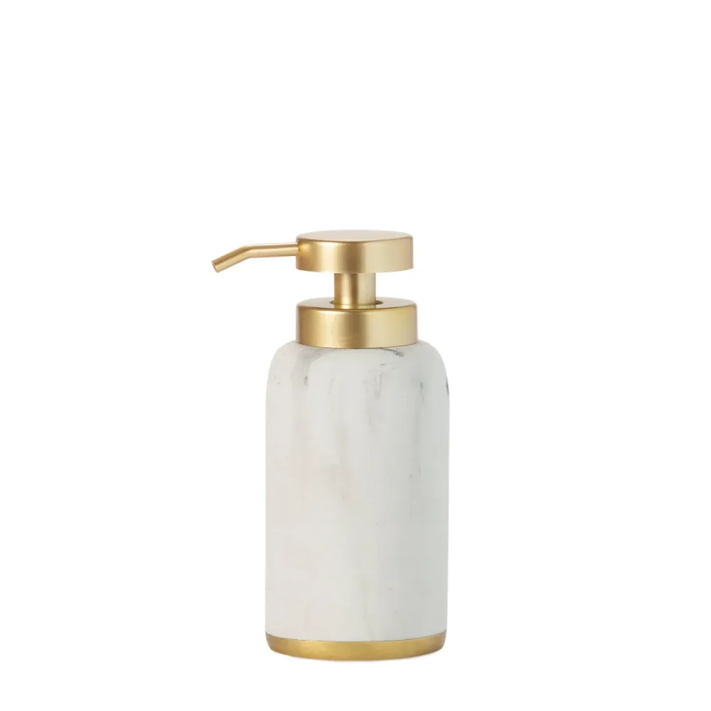 Dispensador de baño blanco marmolizado tradicional
