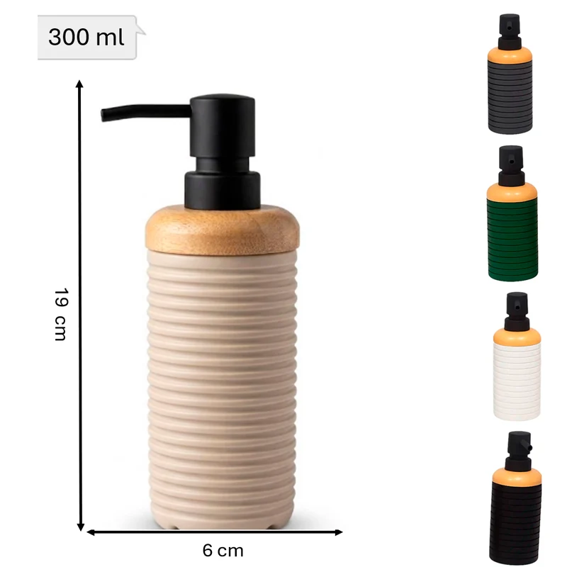 Dispensador De Jabon Locion Botella 300 Ml Negro
