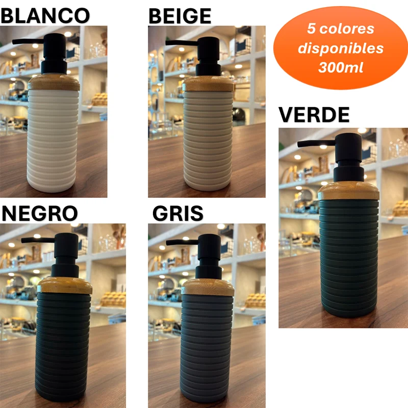 Dispensador De Jabon Locion Botella 300 Ml Negro