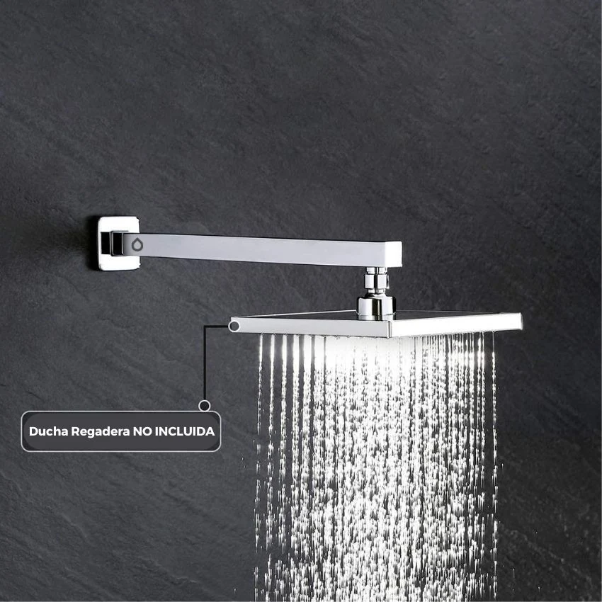 Tubo Regadera Cuadrado 40 cm Metálico DISPROGRIFOS