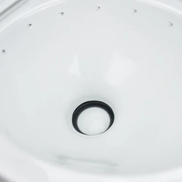 Inodoro Dometic Serie 310 para vehículos recreativos – Blanco, descarga con pedal, descarga Vortex de 360° 302310081