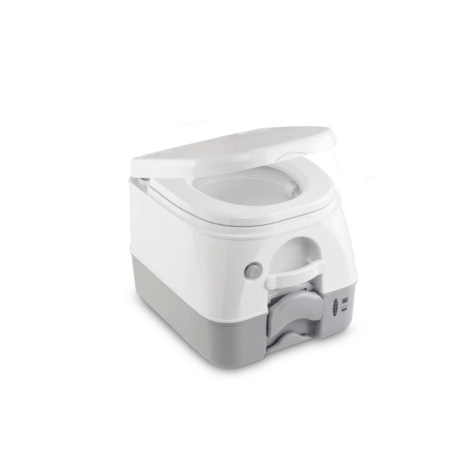 Inodoro portátil Dometic SaniPottie 972, tanque de desechos de 2,6 galones, color gris