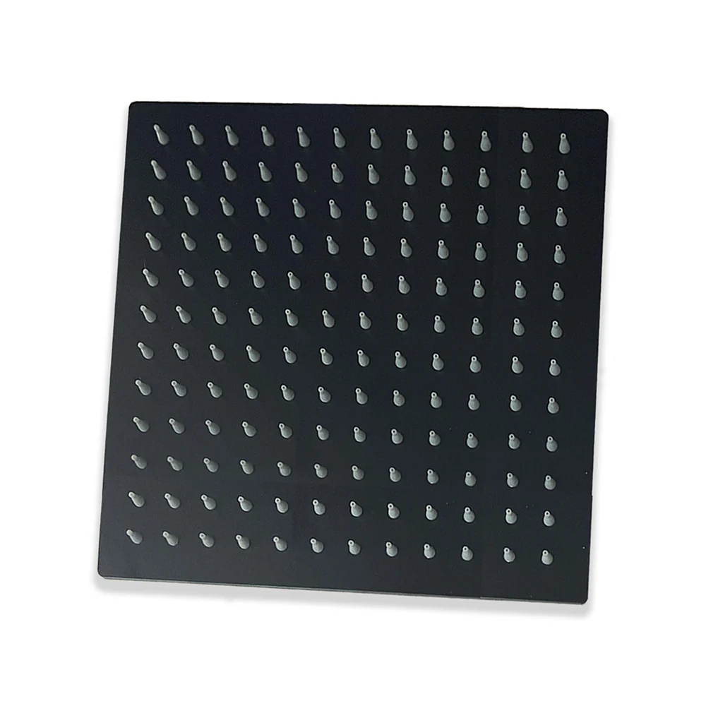 Duchacasa Columna de Ducha Termostática con Alcachofa Cuadrada Grande 10 pulgadas Barra Negro Mate para Baño Duchacasa_TZBS