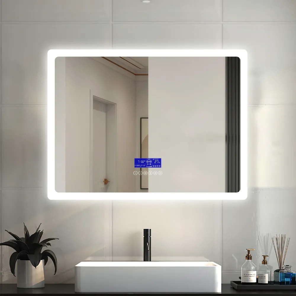 LED Espejo Iluminado para baño Bluetooth, Antivaho. Espejo Bluetooth Iluminado con Retroiluminación Luz Ajustable 2700k-60...