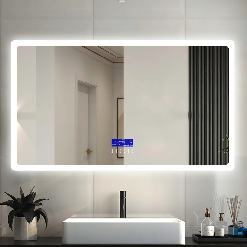 LED Espejo Iluminado para baño Bluetooth, Antivaho. Espejo Bluetooth Iluminado con Retroiluminación Luz Ajustable 2700k-60...