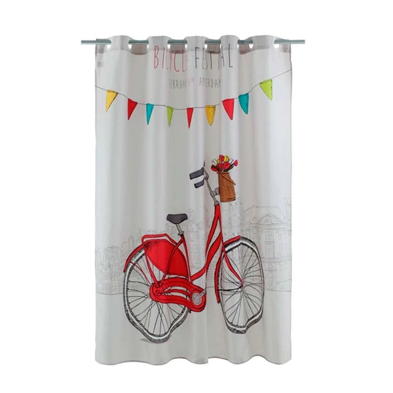 CORTINA POLIESTER BIKE HANGLESS 180x180CM Duschy