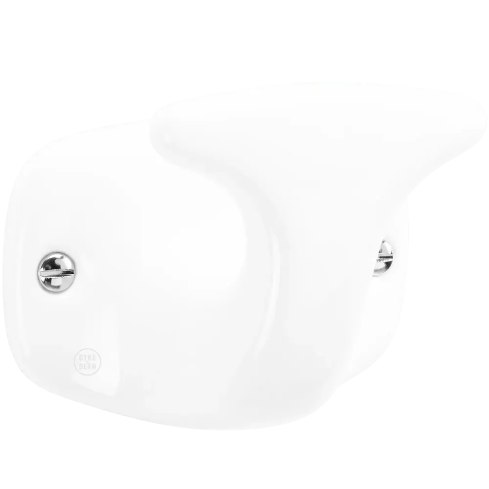 GANCHO BAJA PORCELANA BLANCA DYKE & DEAN