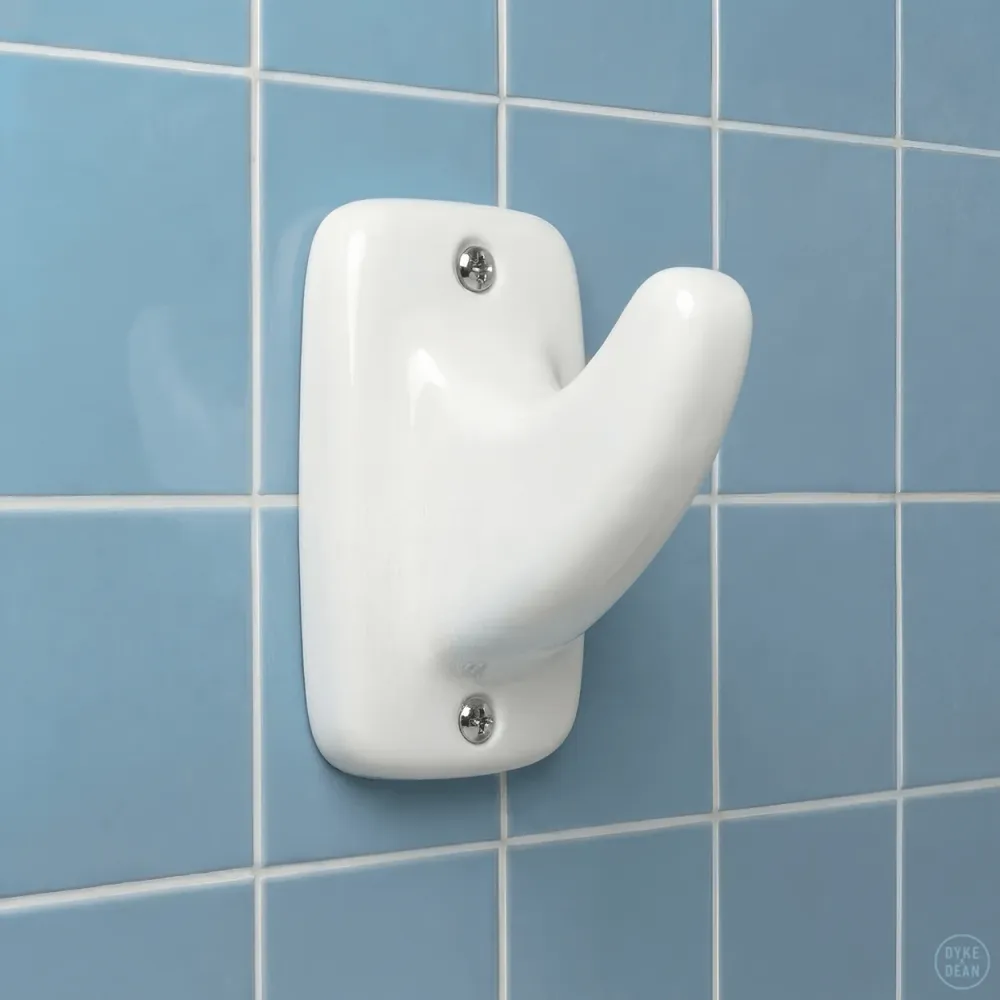 GANCHO DE PARED DE PORCELANA GRANDE DYKE & DEAN