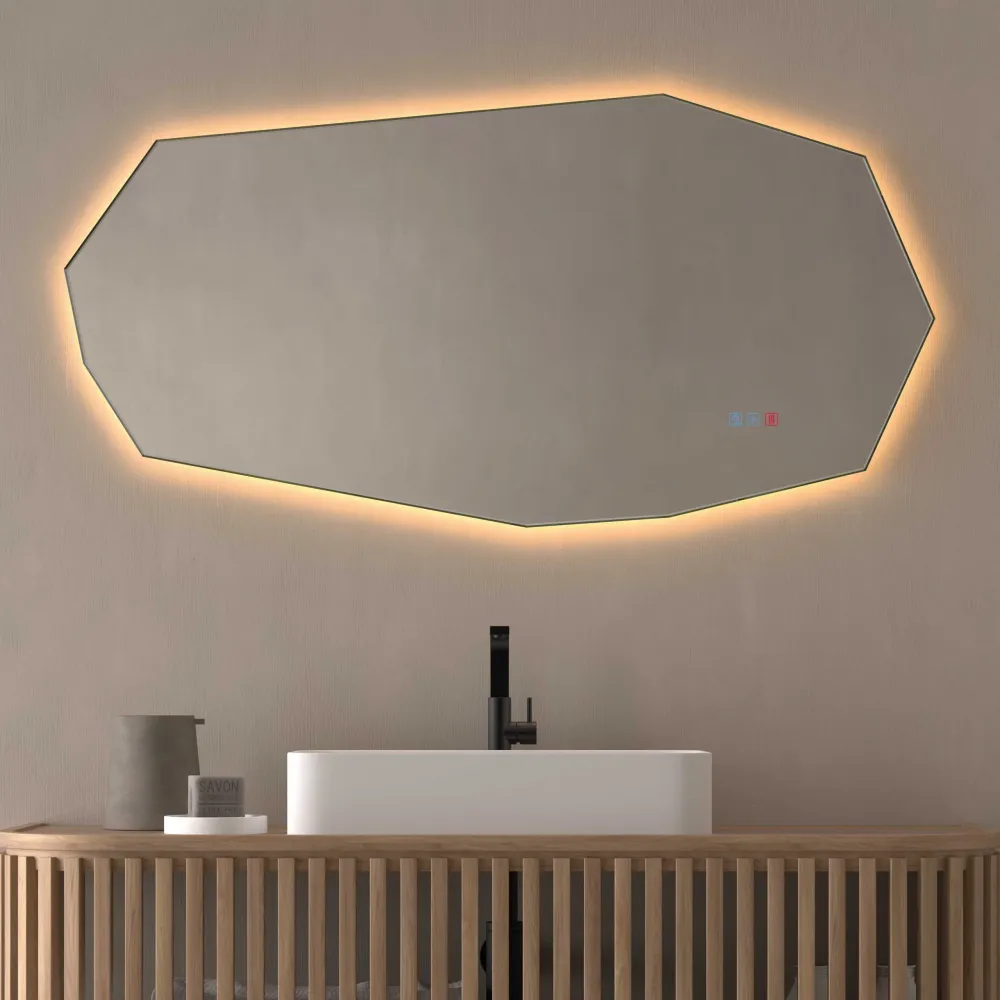 Espejo LED Baño GAUDÍ Dyled | Antivaho Integrado | Triple Touch | 3 Temperaturas Luz | Ip44