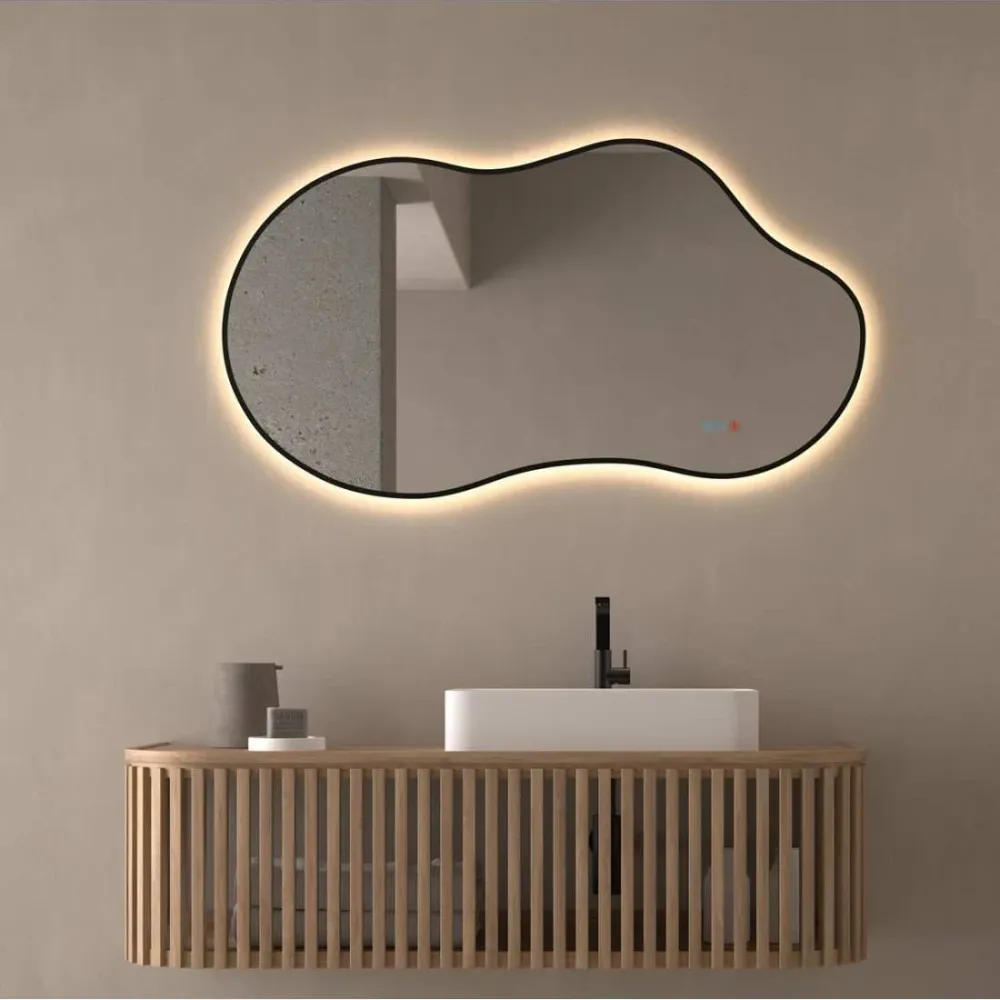 Espejo LED DOÑANA Dyled – Retroiluminado, Antivaho y Marco Negro (100-140 cm)