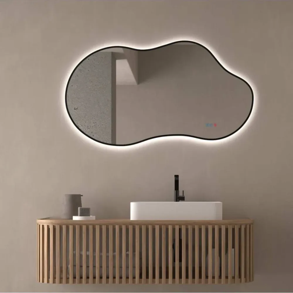 Espejo LED DOÑANA Dyled – Retroiluminado, Antivaho y Marco Negro (100-140 cm)