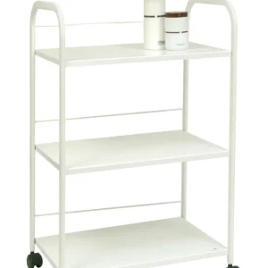 Mesa carrito metalica 3 alturas blanca Ecopostural