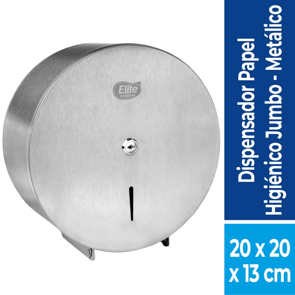 Dispensador Papel Higiénico Acero Inoxidable Jumbo ELITE PROFESSIONAL