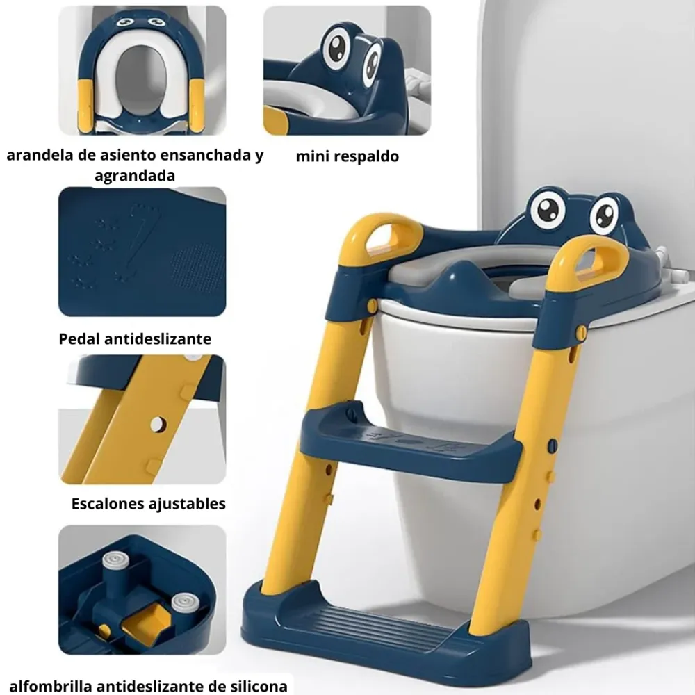 Escalera Adaptador para Baño Asiento WC para Niños Blue