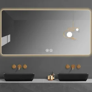 Espejo con Luz LED - Rectangular 60CMx100CM con Sistema Anti Empañante - 3 Tonos de Luz